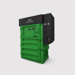 Carbon 48-VBX low-profile vertical cardboard baler, 48-inch, dark green