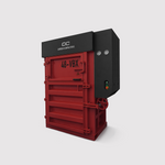 Carbon 48-VBX low-profile vertical cardboard baler, 48-inch, red