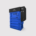Carbon 48-VBXHD low-profile vertical cardboard baler, 48-inch, light blue