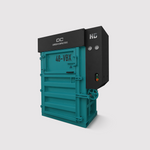 Carbon 48-VBXHD low-profile vertical cardboard baler, 48-inch, teal