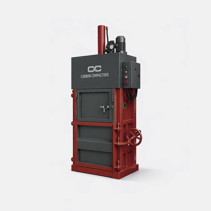 20-Ton Vertical Cardboard Baler — Red