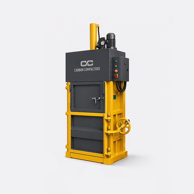 20-Ton Vertical Cardboard Baler — Yellow