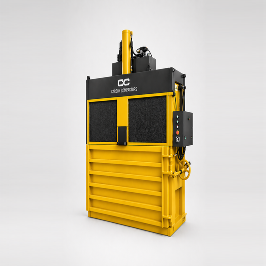 30-Ton Cardboard Baler — Yellow