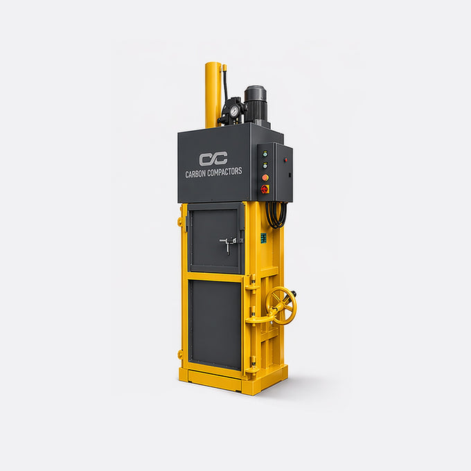5-Ton Vertical Cardboard Baler — Yellow